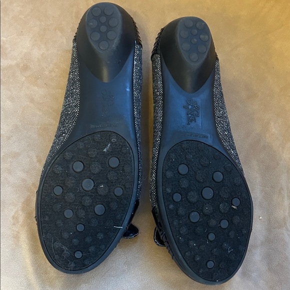 Black & Gray patent and tweed fabric Loafers - Picture 4 of 8